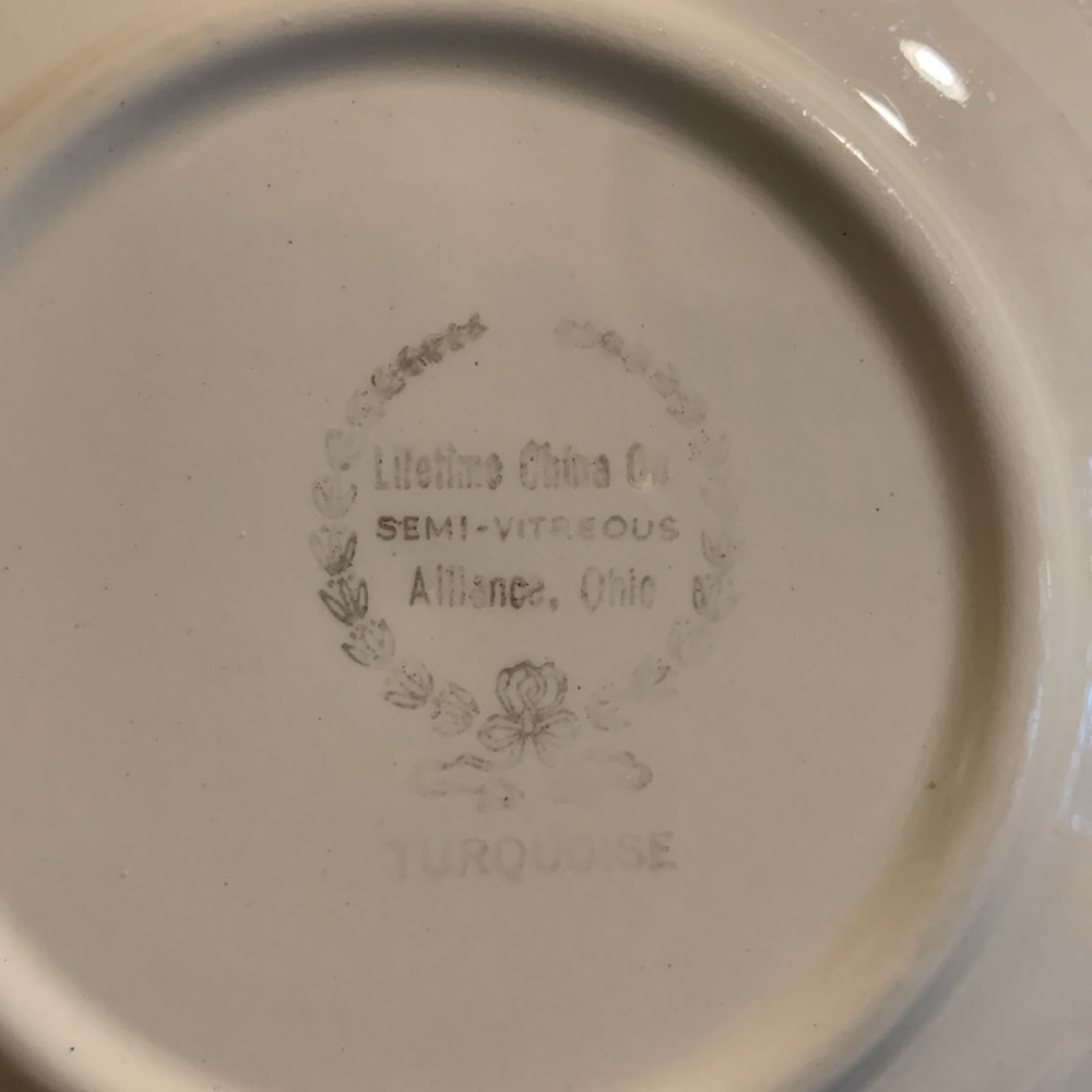 Lifetime China Co Semi-Vitreous 3 piece set. Turquoise. See pictures for sizes - Picture 2 of 14